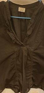 Cute black ruffle blouse